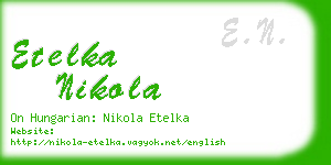 etelka nikola business card